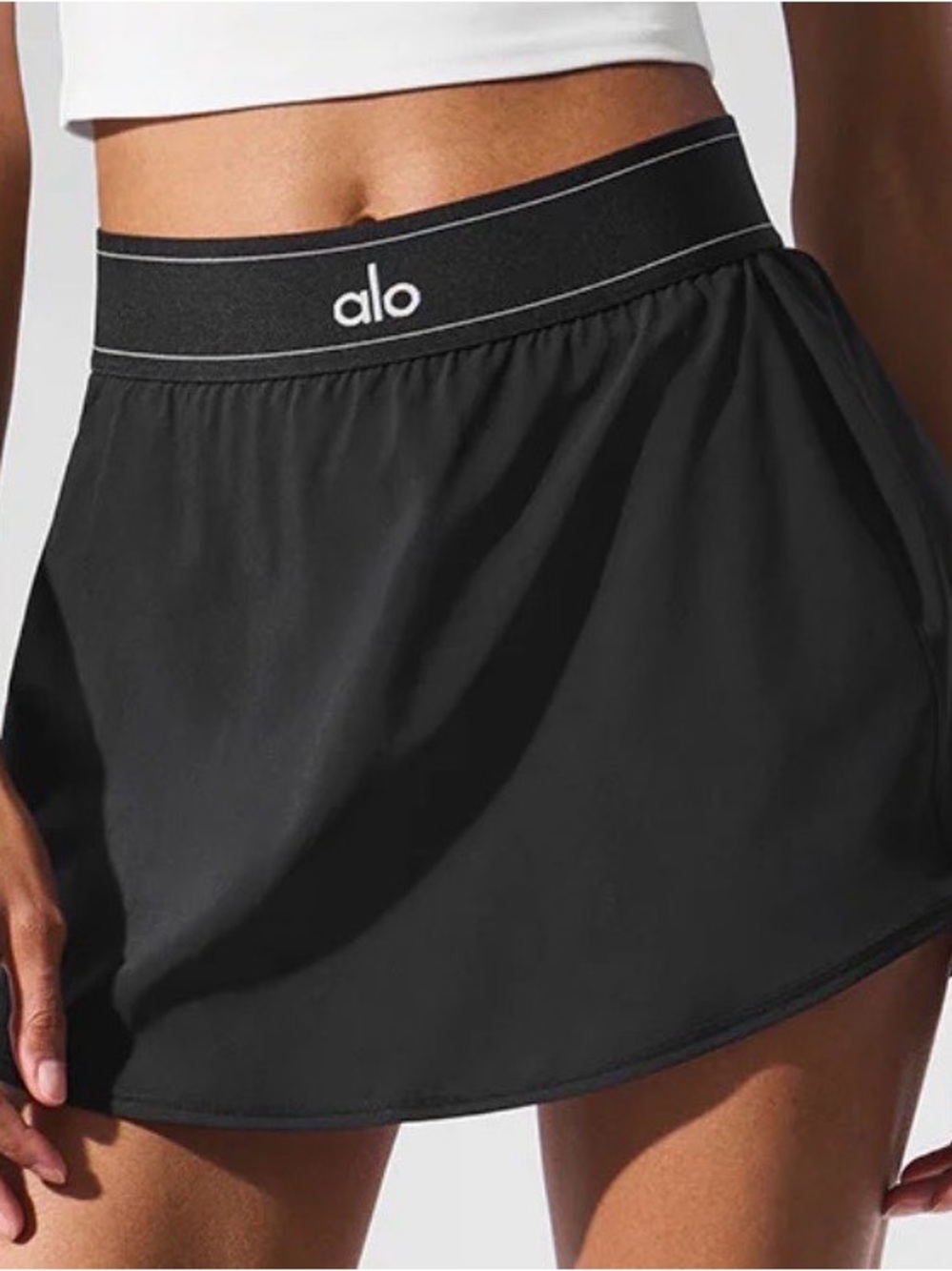 ALO Yoga Black Athletic Skirt